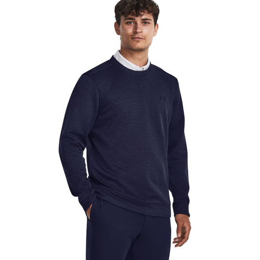 Under Armour Storm Fleece Crew Neck Golf Sweater - 1373675-410 Midnight Navy / Midnight Navy 410 M