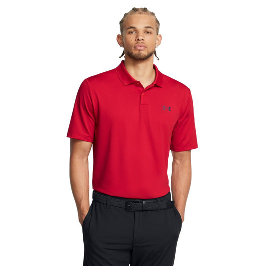 Under Armour Performance 3.0 Golf Polo Shirt 2024 1377374-601 Red / Midnight Navy 601 S 