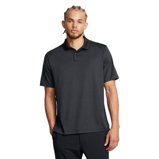 Under Armour Performance 3.0 Printed Golf Polo Shirt - 1377377-007 Black / Anthracite / Black 007 M