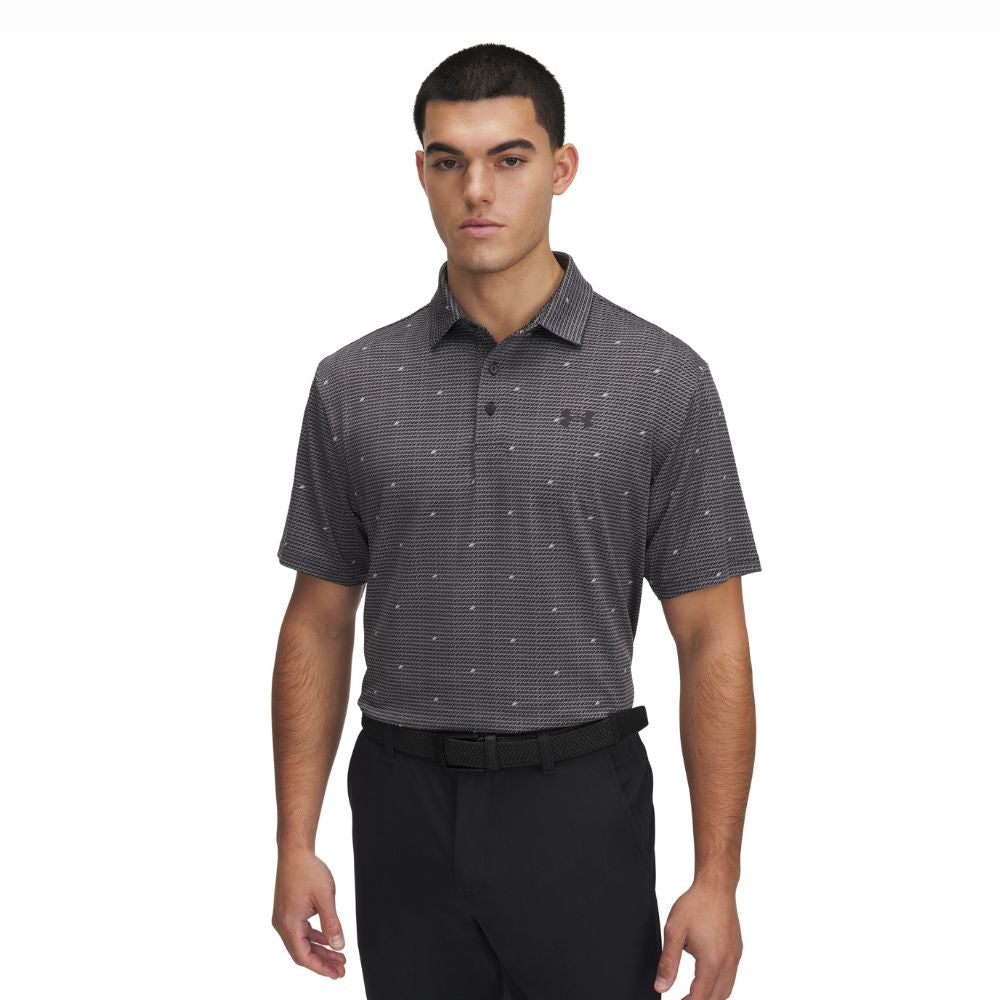 Under Armour Playoff 3.0 Golf Polo Shirt 2025 - 1378677-025 Castlerock / Black 025 M