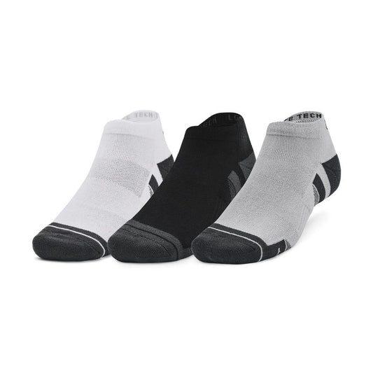 Under Armour Performance Tech Low Golf Socks 3 Pack 2025 - 1379504-011 Mod Grey / White / Jet Grey 011 L