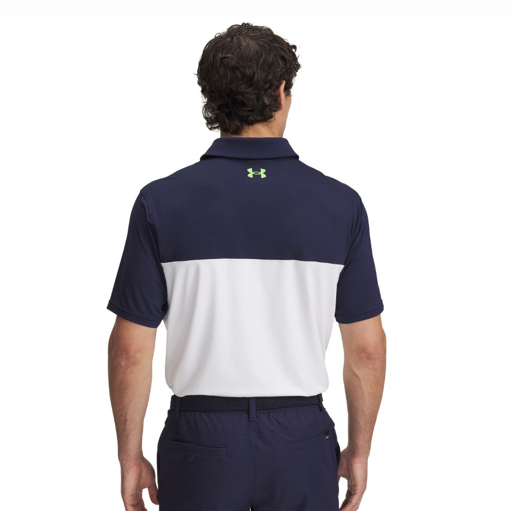 Under Armour Tee To Green Colour Block Mens Golf Polo Shirt 2025 - 1383139-411