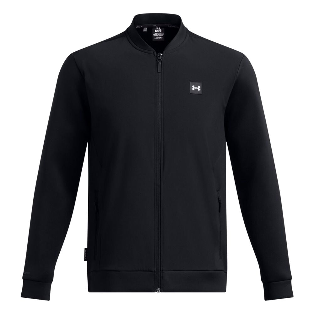 Under Armour Drive Pro Storm Hybrid Full Zip Golf Jacket 1387117-001 Black / Metallic Silver 001 M