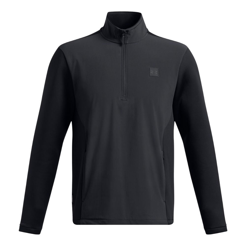 Under Armour Drive Storm Hybrid 1/2 Zip Pullover Golf Top 1387118-016 Anthracite / Black / Metallic Silver 016 M