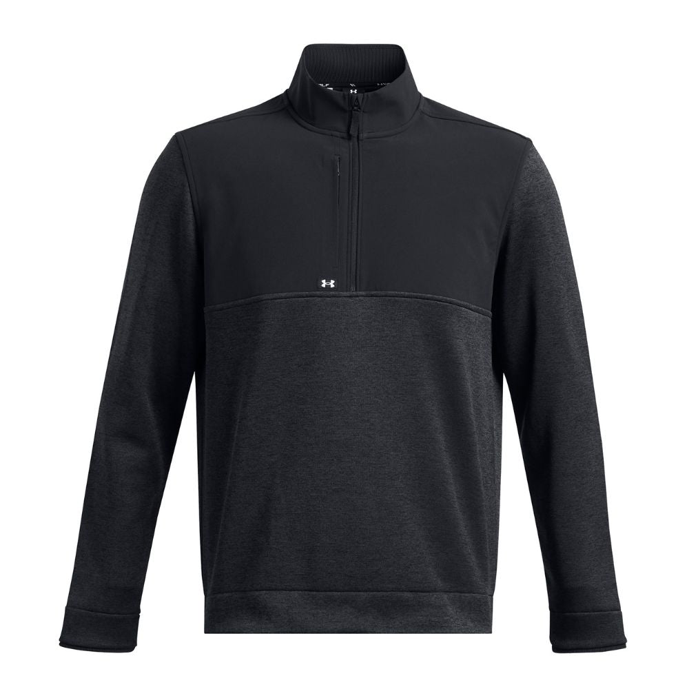 Under Armour Drive Storm SweaterFleece 1/2 Zip Pullover Golf Top 2024 1387121-001 Black / Anthracite / White 001 M 