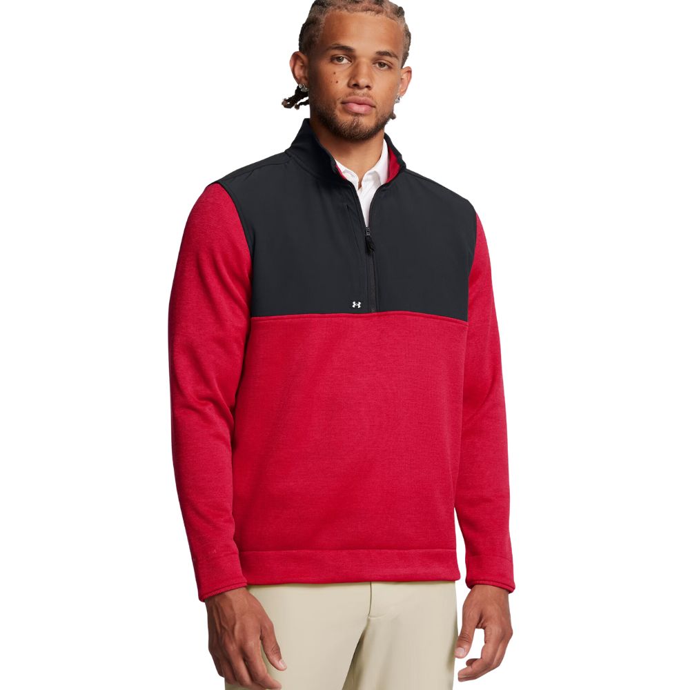 Under Armour Drive Storm SweaterFleece 1/2 Zip Pullover Golf Top 2024 1387121-600   