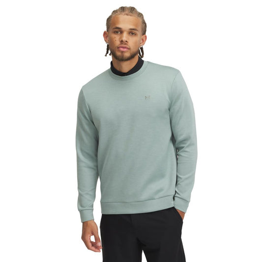 Under Armour Drive Midlayer Crew Mens Golf Top 2025 - 1387122-348 Silica Green / Hydro Green / Silica Green 348 M