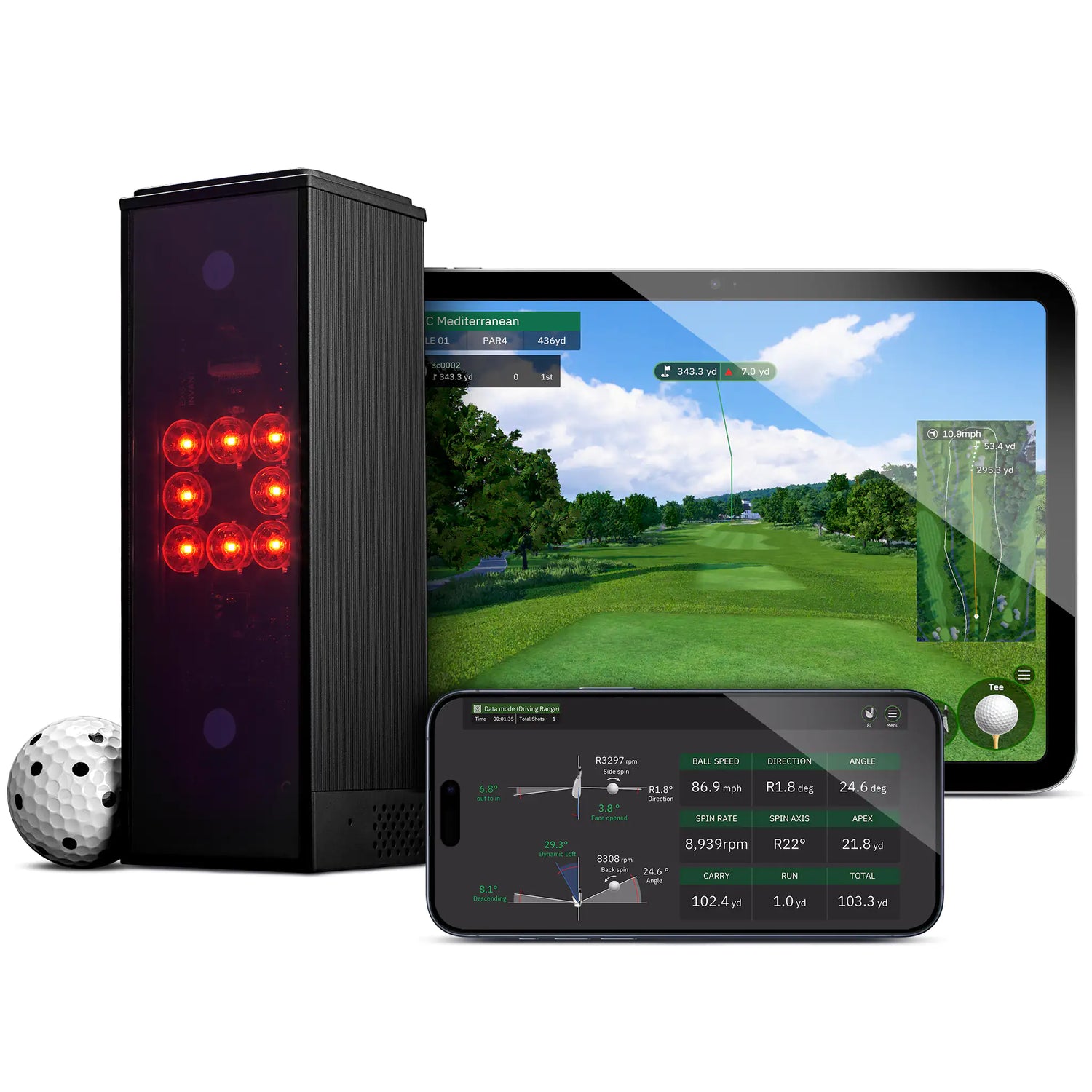 Square Golf Launch Monitor - Accurate Club & Ball Data