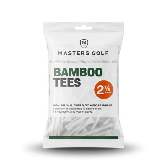 Masters Golf Bamboo Tees 2 1/8" White Bag 25 Qty   