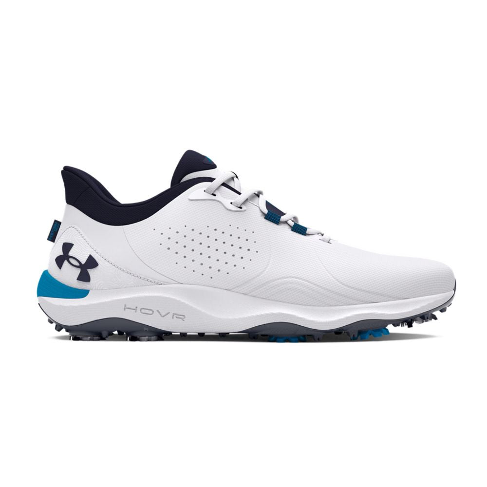 Under Armour Drive Pro Mens Spiked Golf Shoe 2025 - 3026919-101 White / Capri / Midnight Navy 101 8