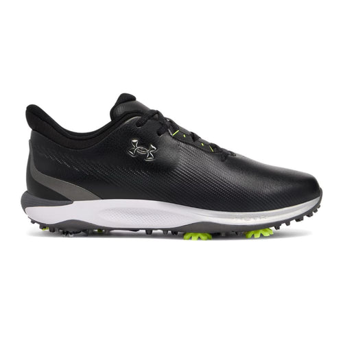 Under Armour Drive Fade Mens Spiked Golf Shoes 2025 - 3027878 001 Black / Black / Metallic Silver 001 7