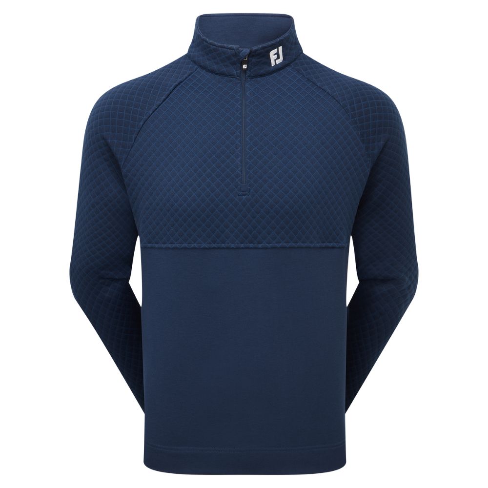 Footjoy Jacquard Thermal Chillout Pullover Golf Top 2024 - 31969 Navy M 