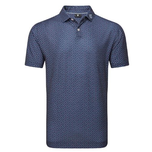 FootJoy Bounce Print Pique Golf Polo Shirt 2025 - 34036 Dark Denim M