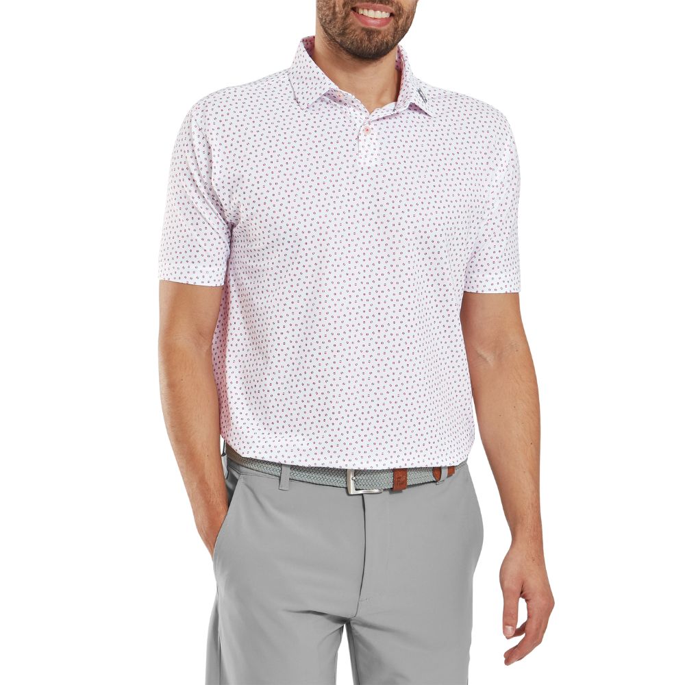 FootJoy Bounce Print Pique Golf Polo Shirt 2025 - 34042