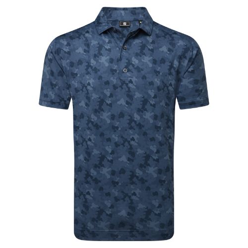 FootJoy Pop Camo Lisle Golf Polo Shirt 2025 - 34059 Dark Denim M