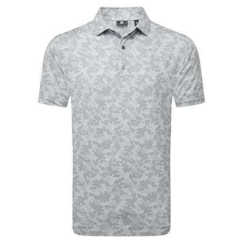 FootJoy Pop Camo Lisle Golf Polo Shirt 2025 - 34060 Grey M