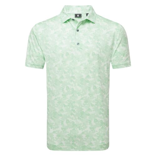 FootJoy Pop Camo Lisle Golf Polo Shirt 2025 - 34061 Pistachio M