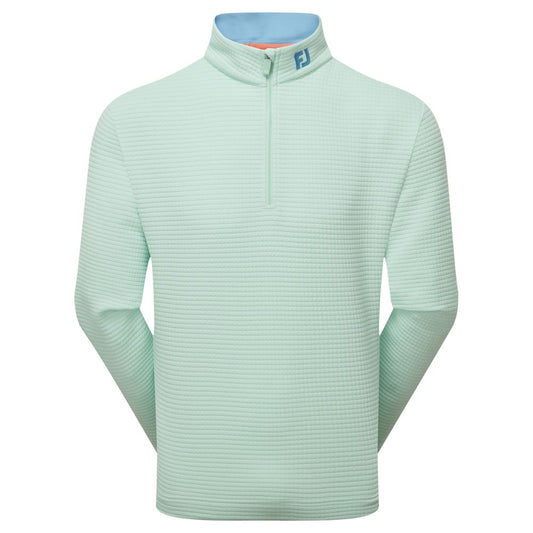 FootJoy Quilted Texture Chill-Out Pullover Top 2025 - 34101 Pistachio M