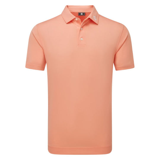 FootJoy Stretch Pique Solid Golf Polo Shirt 2025 - 34123 Papaya M