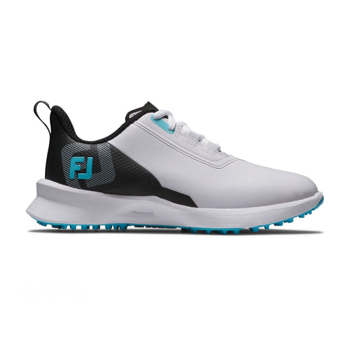 FootJoy Fuel Spikeless Junior Golf Shoes - 45042 White / Black / Blue 3