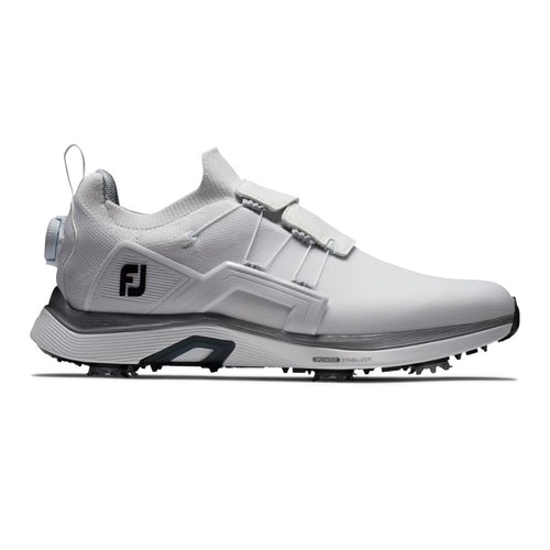 FootJoy Hyperflex BOA Mens Spiked Golf Shoes 2024 - 51099 White / Grey 6