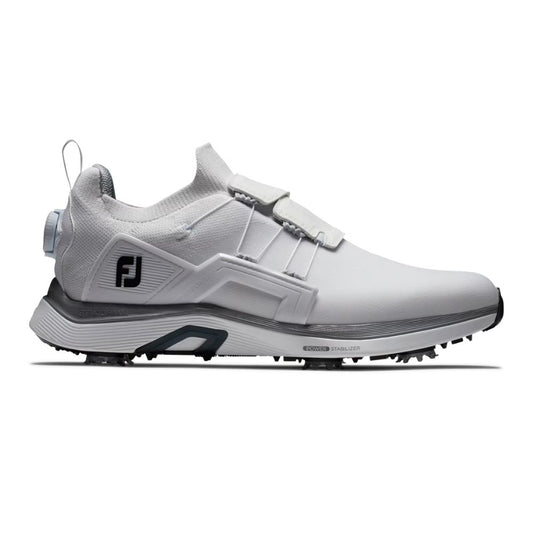 FootJoy Hyperflex BOA Mens Spiked Golf Shoes - 51099 White / Grey 6