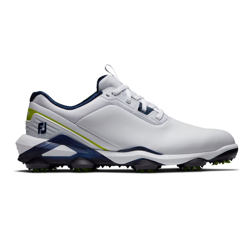 Footjoy Tour Alpha Mens Spiked Golf Shoes 55536 Navy / White / Lime 55536 8 