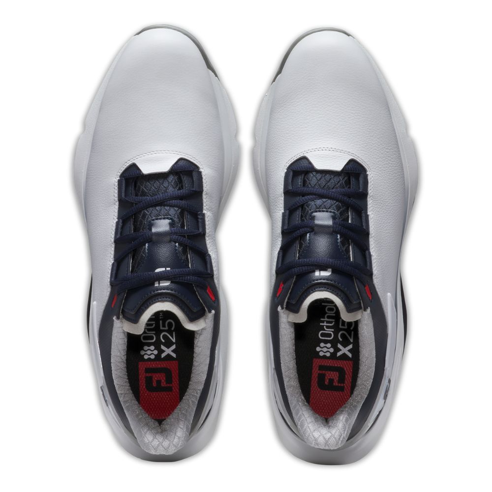 FootJoy Pro SLX Mens Spikeless Golf Shoes 56939 - White Navy Red