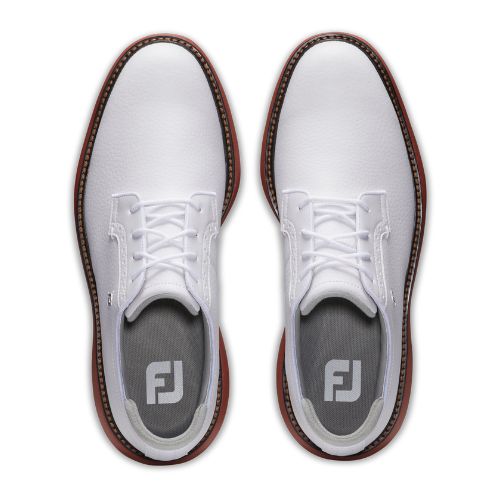 FootJoy Traditions Blucher Mens Spiked Golf Shoes 57946 - White Brick