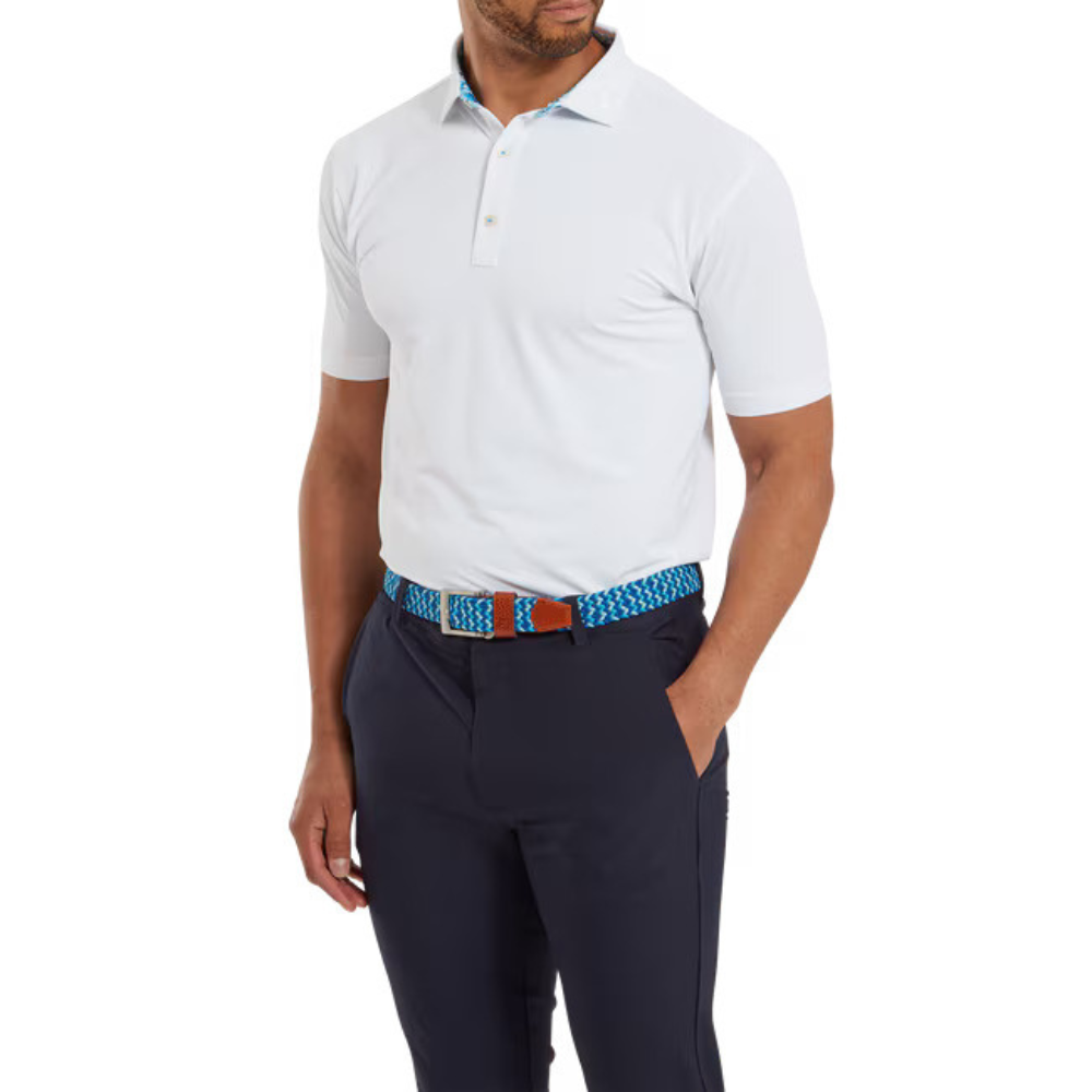 FootJoy Solid with Primrose Trim Pique Polo Shirt - 81592