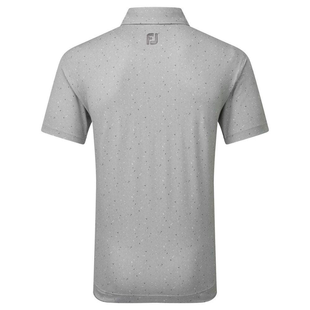 Footjoy Tweed Texture Pique Golf Polo Shirt 81599 - Grey Cliff   