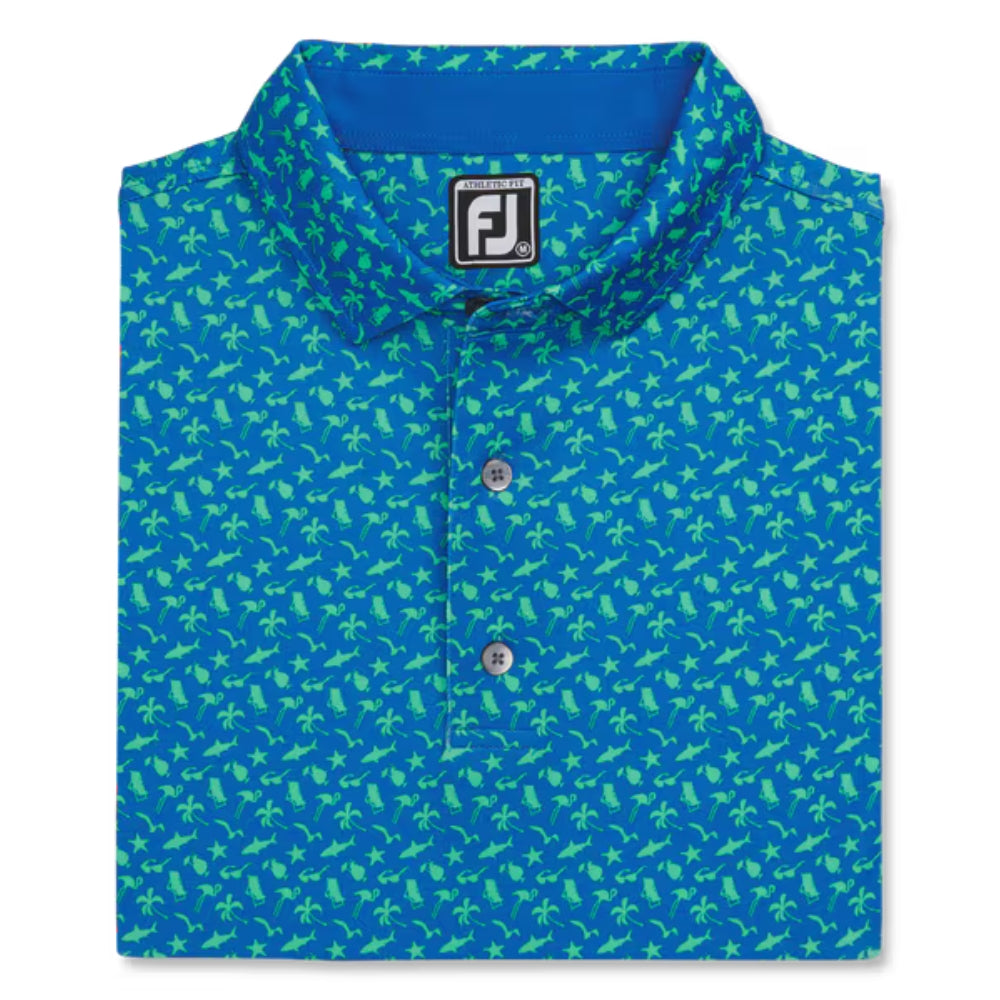 FootJoy Beach Print Lisle Golf Polo Shirt 82181   