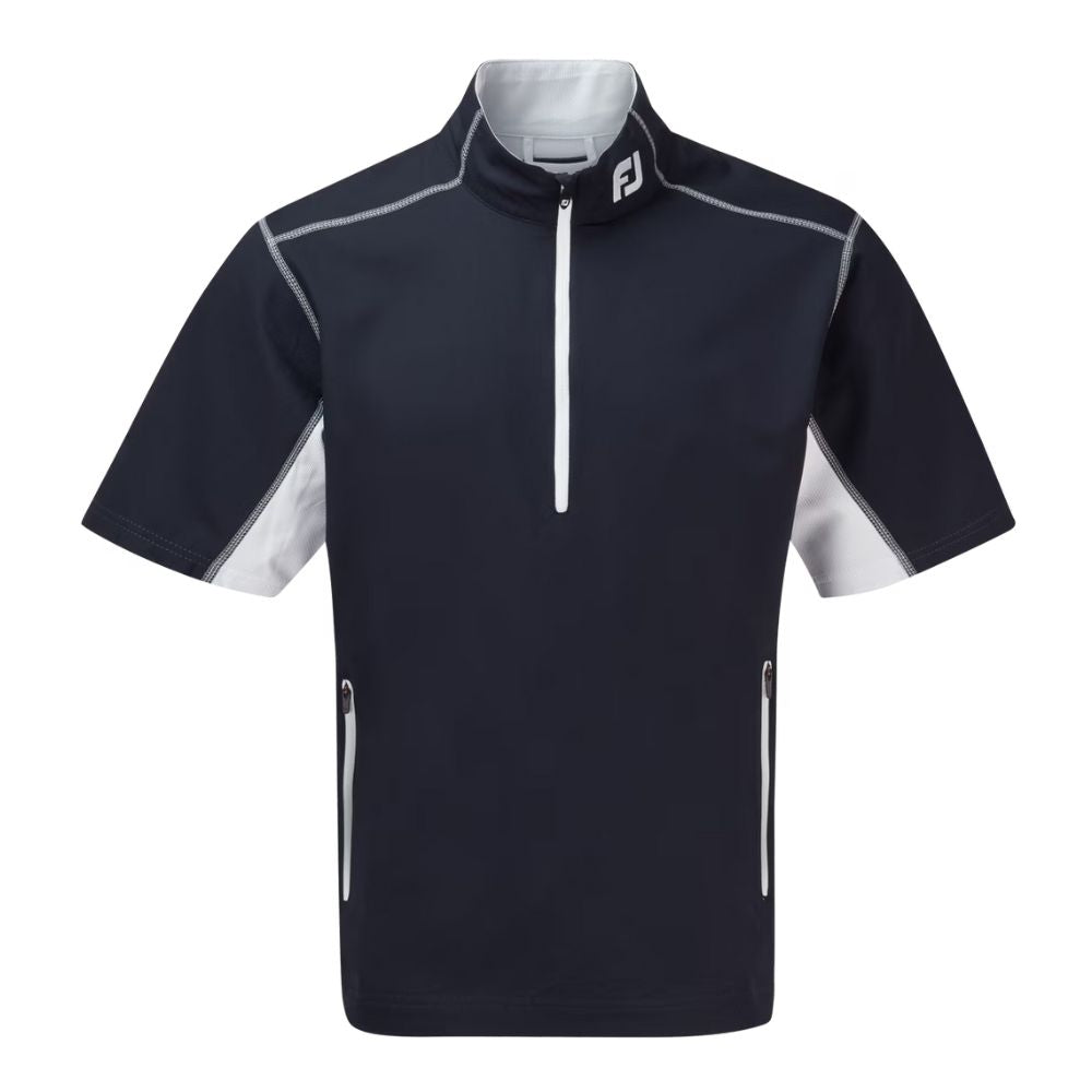 FootJoy 1/2 Zip Short Sleeve Golf Windshirt Navy S 