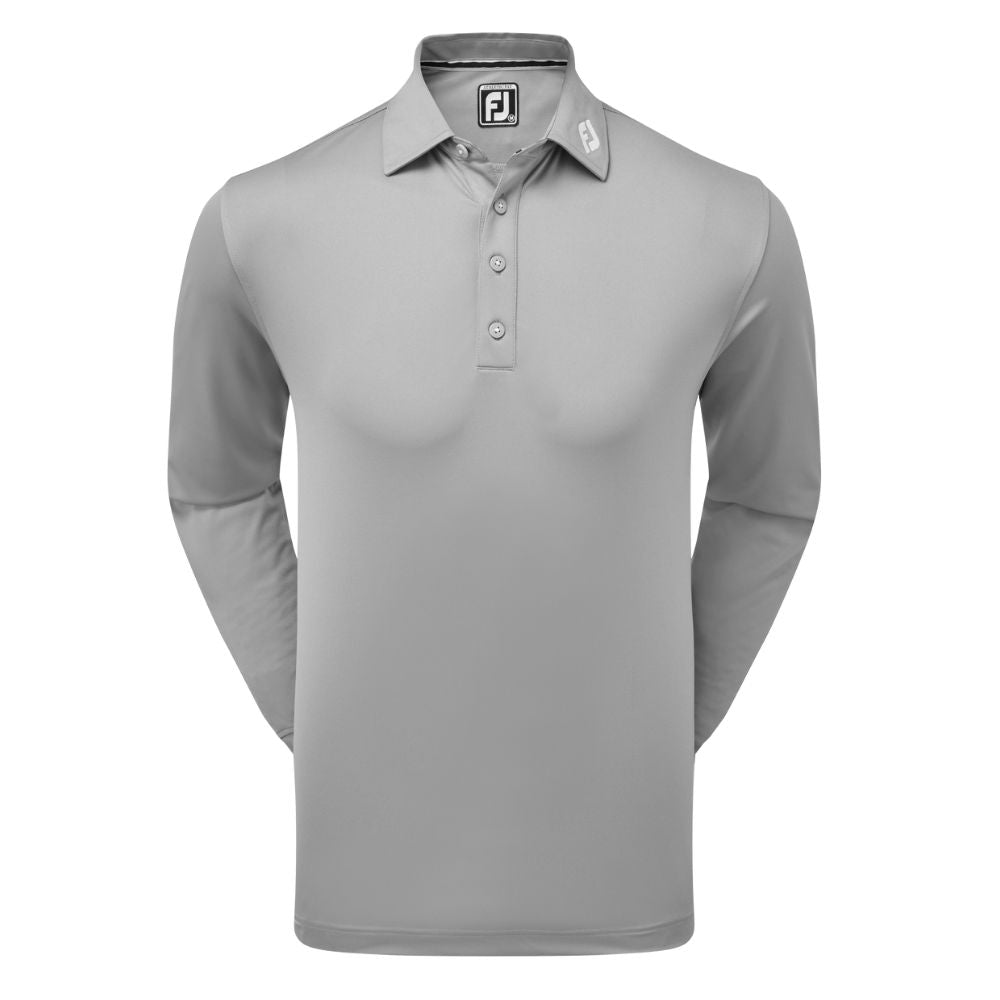 Footjoy Golf Long Sleeve Thermolite Polo Shirt 2024 - 87986 Grey M 