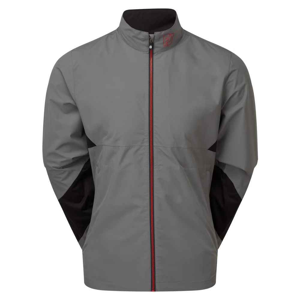 Footjoy HydroLite X Golf Waterproof Jacket 2024 - 89924 Charcoal / Black / Red M 