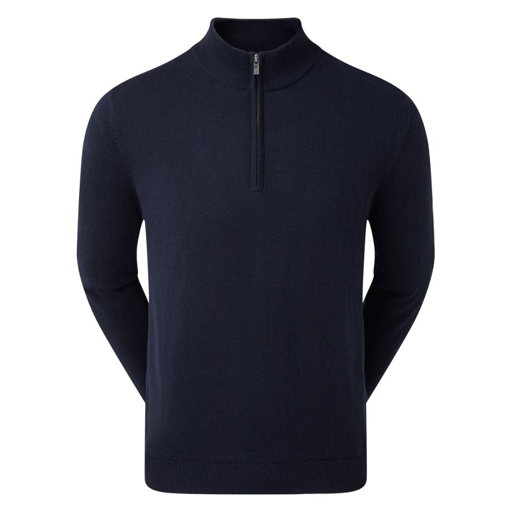 Footjoy Essentials Woolblend 1/2 Zip Mens Golf Midlayer Top 2024 - 90210 Navy M 