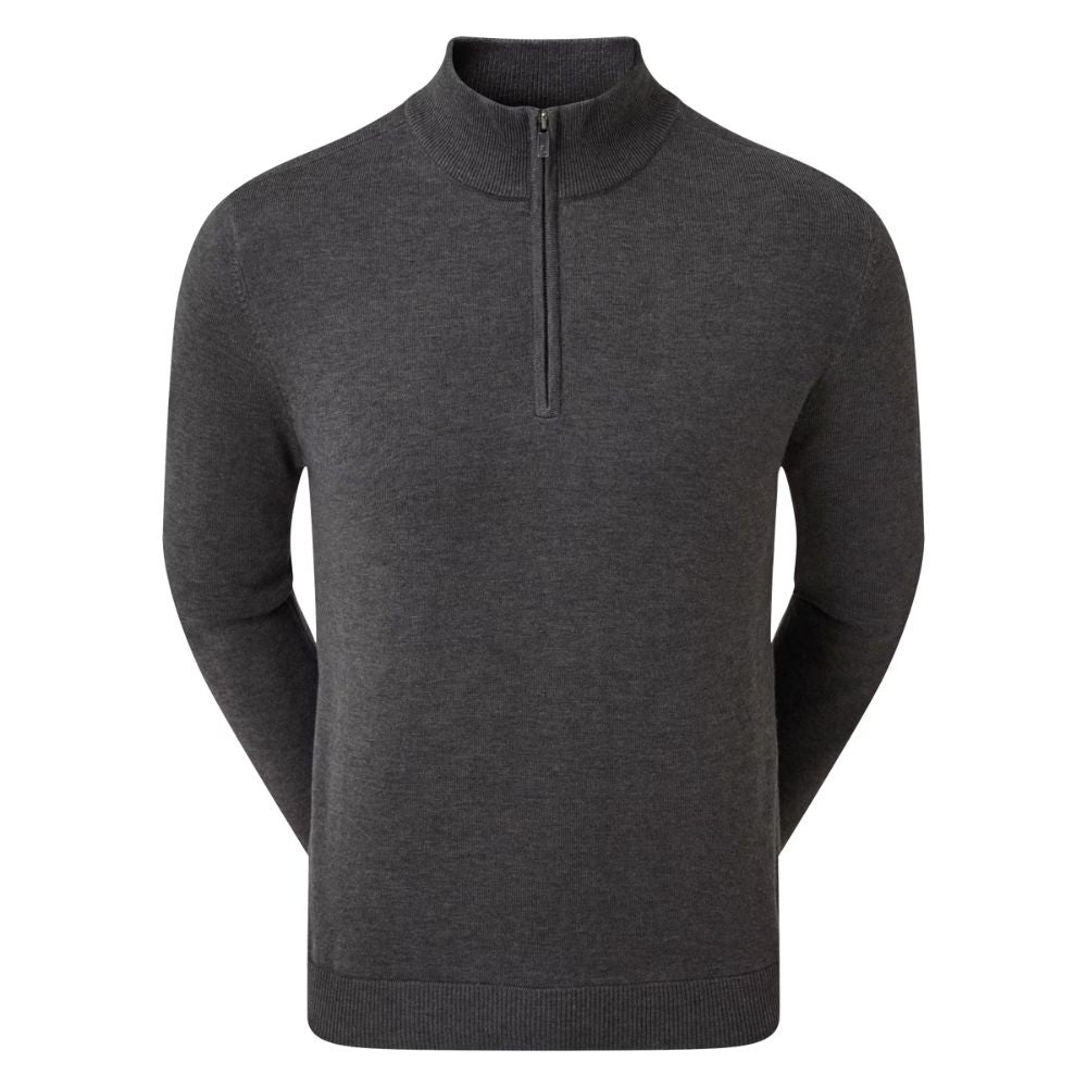 FootJoy Essentials Woolblend 1/2 Zip Mens Golf Midlayer Top - 90212 Charcoal M