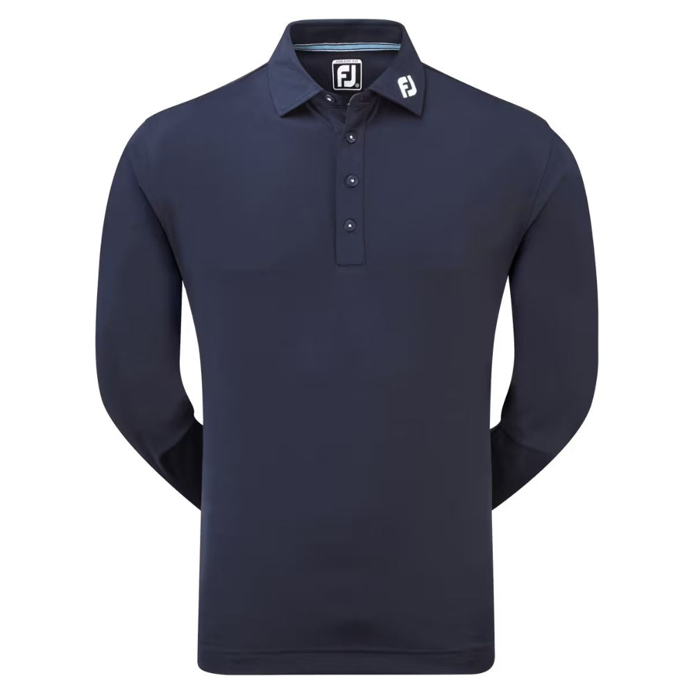 Footjoy Thermolite Long Sleeve Golf Polo Shirt 2024 - 96955 Navy M 