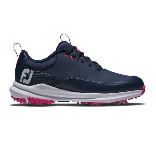 FootJoy Tour Rival Ladies Spiked Golf Shoes - 97855K - Wide 4.5 Navy / White / Pink