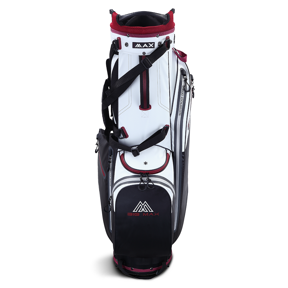 Big Max Aqua Eight G Golf Stand Bag - White Black Merlot