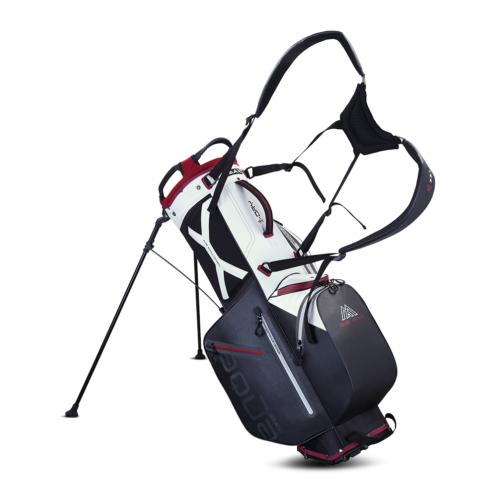 Big Max Aqua Eight G Golf Stand Bag - White Black Merlot