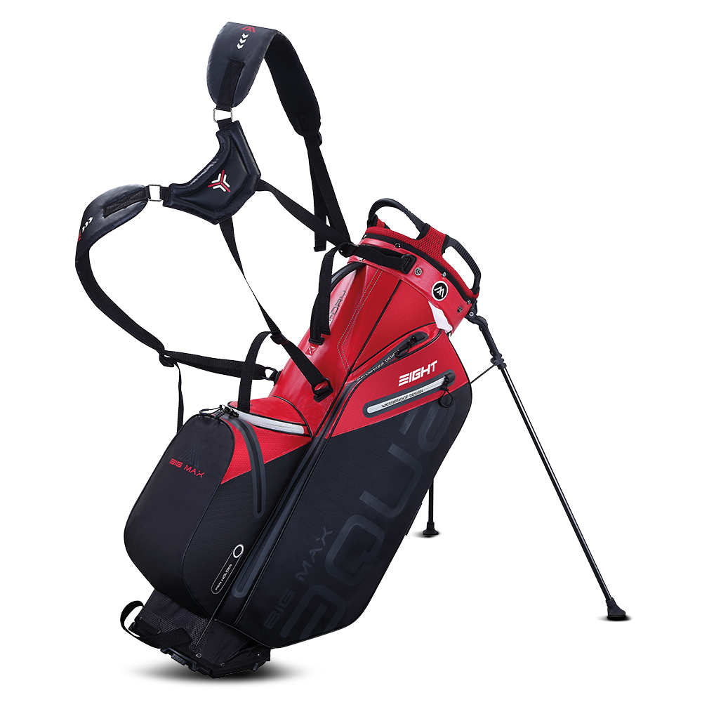 Big Max Aqua Eight G Golf Stand Bag - Red Black Red / Black