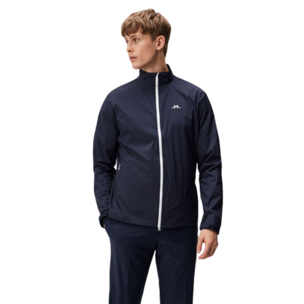 J Lindeberg Ash Lightweight Mens Packable Golf Jacket - Navy Blue Navy L 