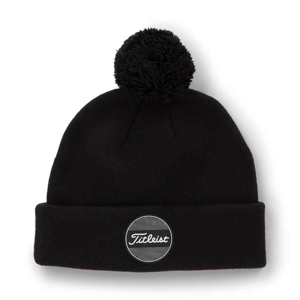 Titleist Boardwalk Pom Pom Golf Beanie Hat 2024 Black  