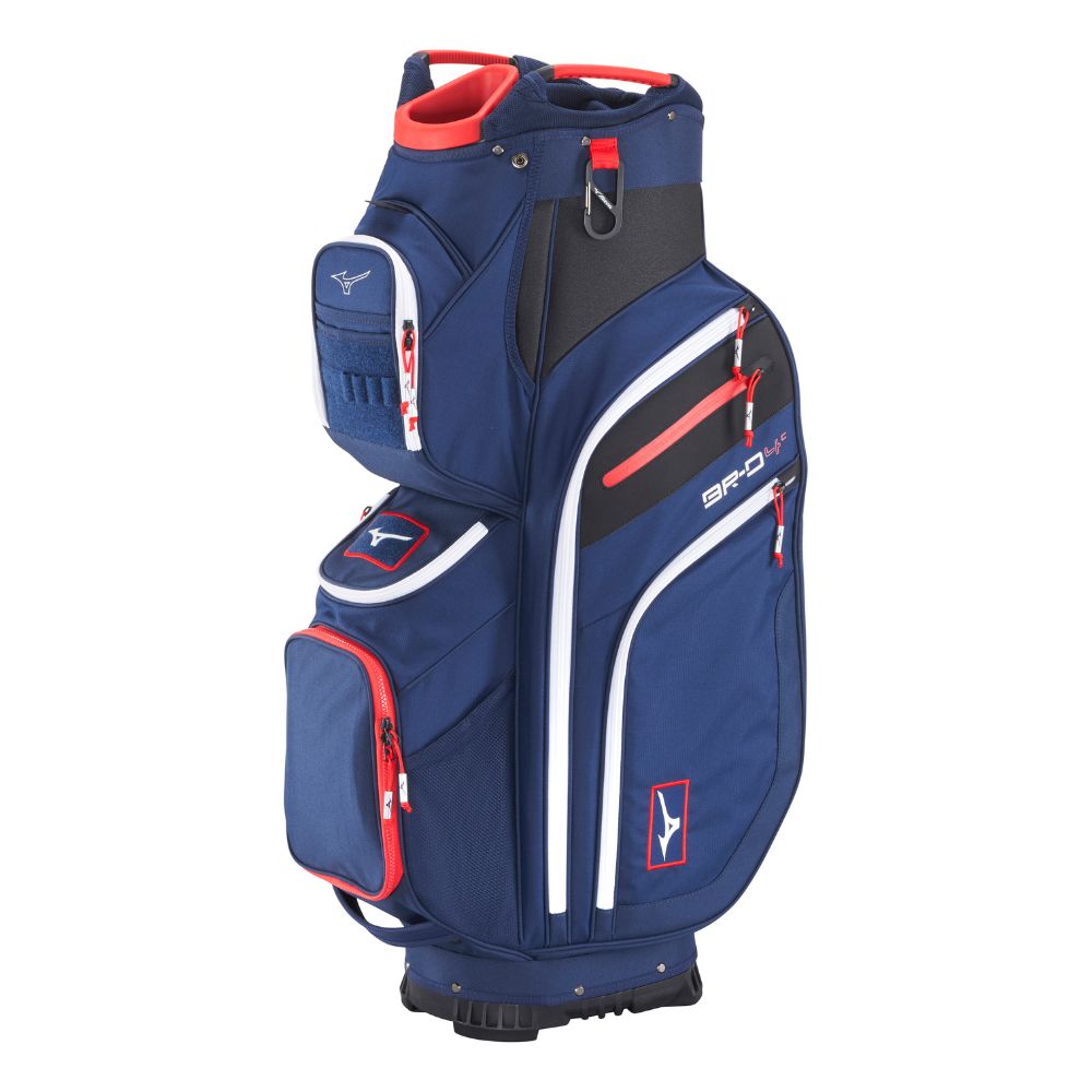 Mizuno BR-D4 25 Cart Bag 2024 - Navy Red Navy / Red  