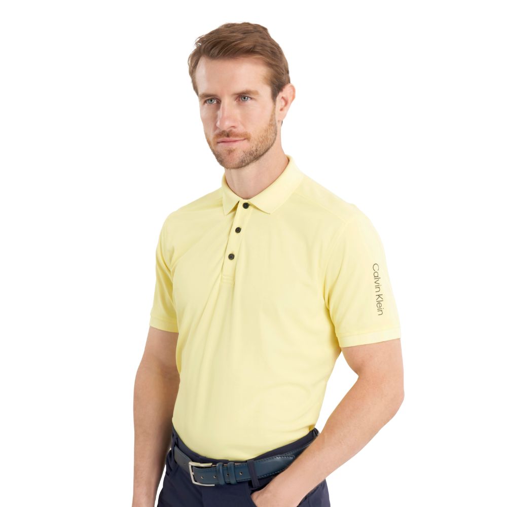 Calvin Klein Club Golf Polo Shirt 2025 C9951 - Lemon