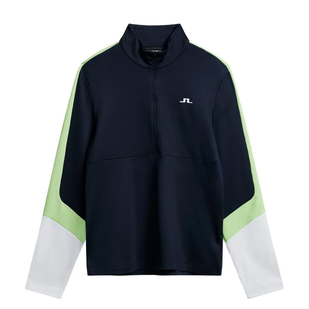 J Lindeberg Carl Mid Layer Mens Pullover Golf Top - Navy Blue Navy M 