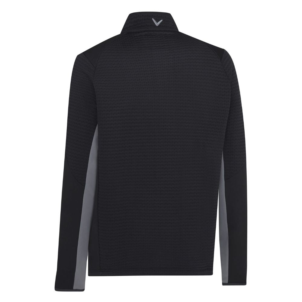 Callaway Textured 1/4 Zip Golf Pullover Top CGKFE026 - Caviar