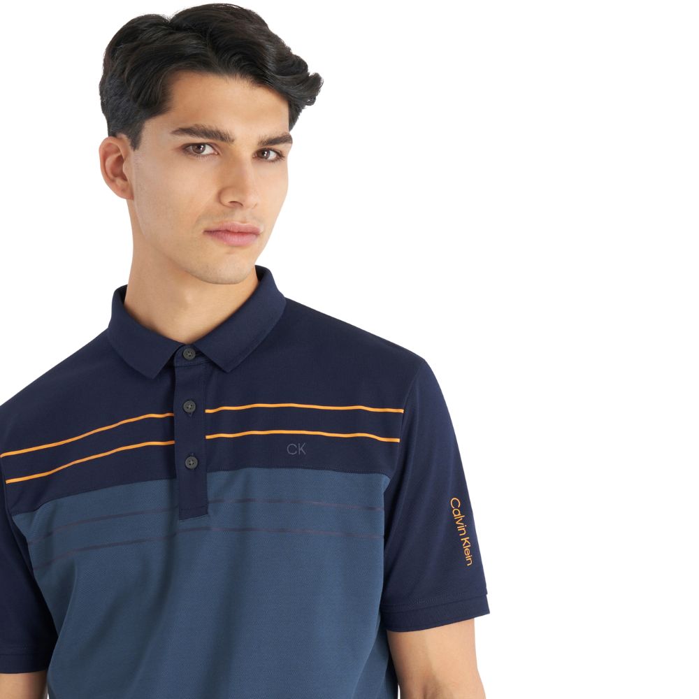 Calvin Klein Georgetown Golf Polo Shirt 2024 CKMA24913 - Evening Blue   