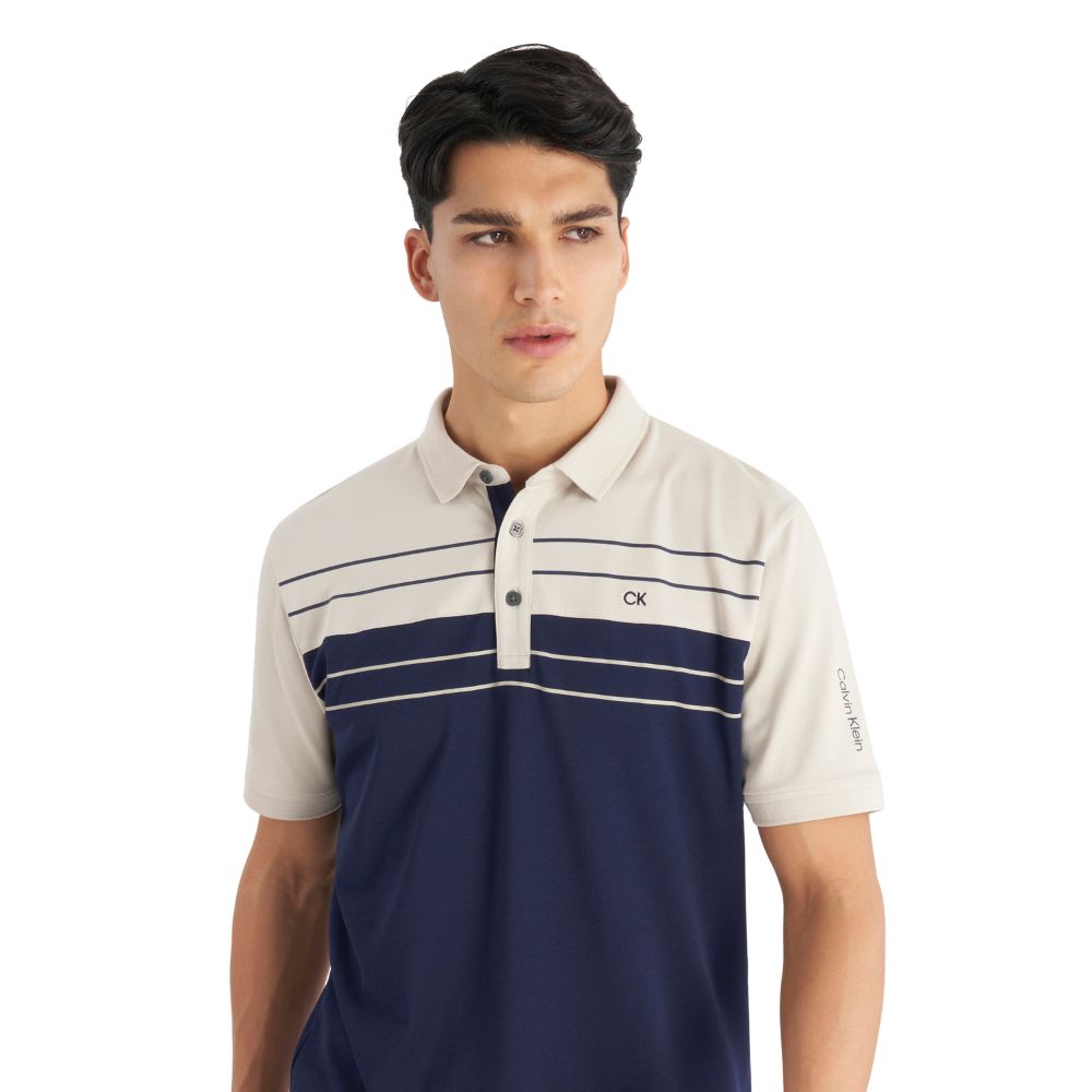 Calvin Klein Georgetown Golf Polo Shirt 2024 CKMA24913 - Sand Marl   